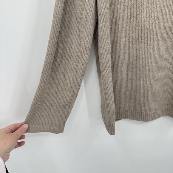 BAREFOOT DREAMS cozychic ultra lite ribbed crewneck sweatshirt sweater nickel M - Picture 6 of 9